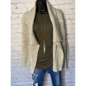 LOFT thick grey cardigan
